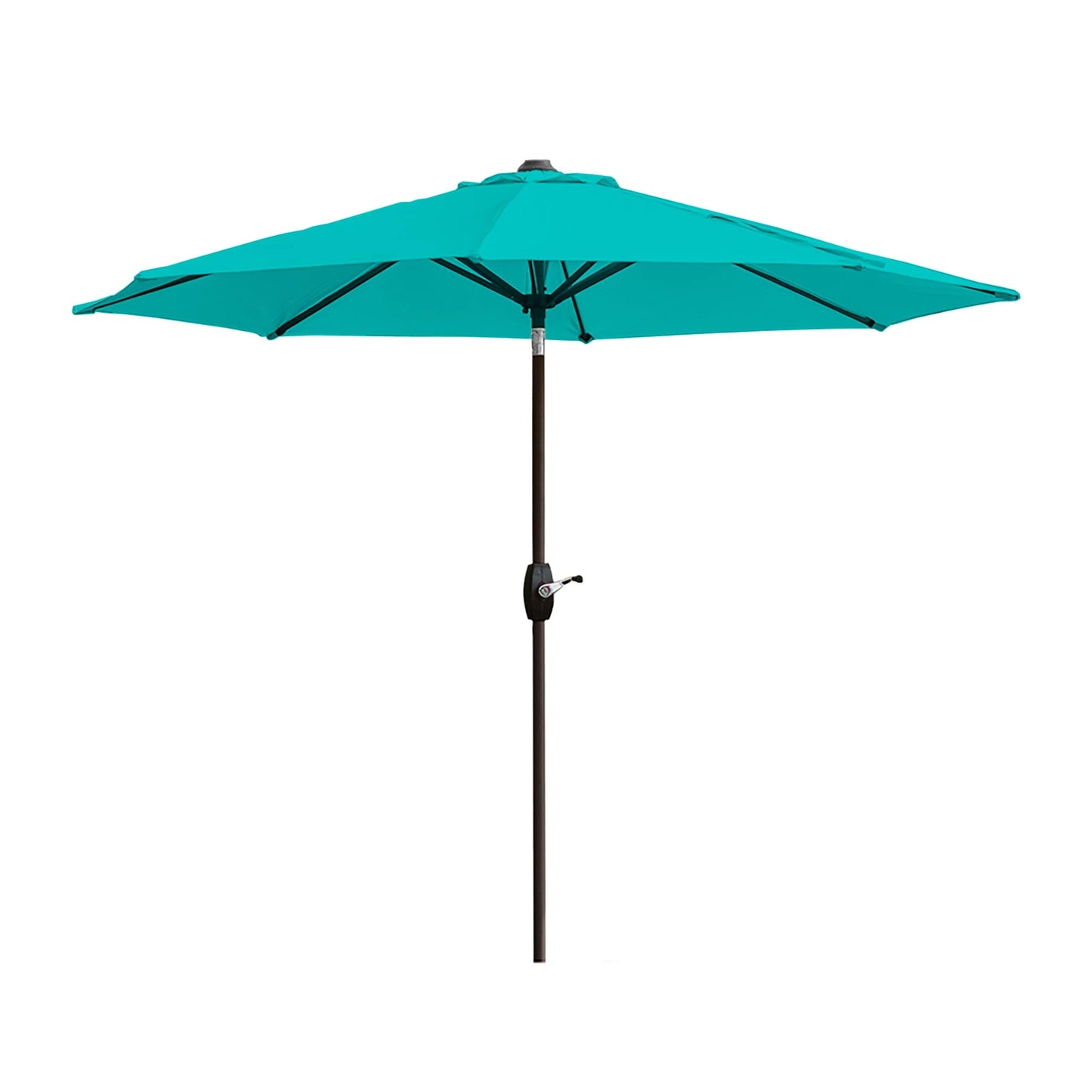 Parasol de terrasse Lopes de 2,74 m (9 pi) avec pied et support lestés finition bronze inclus