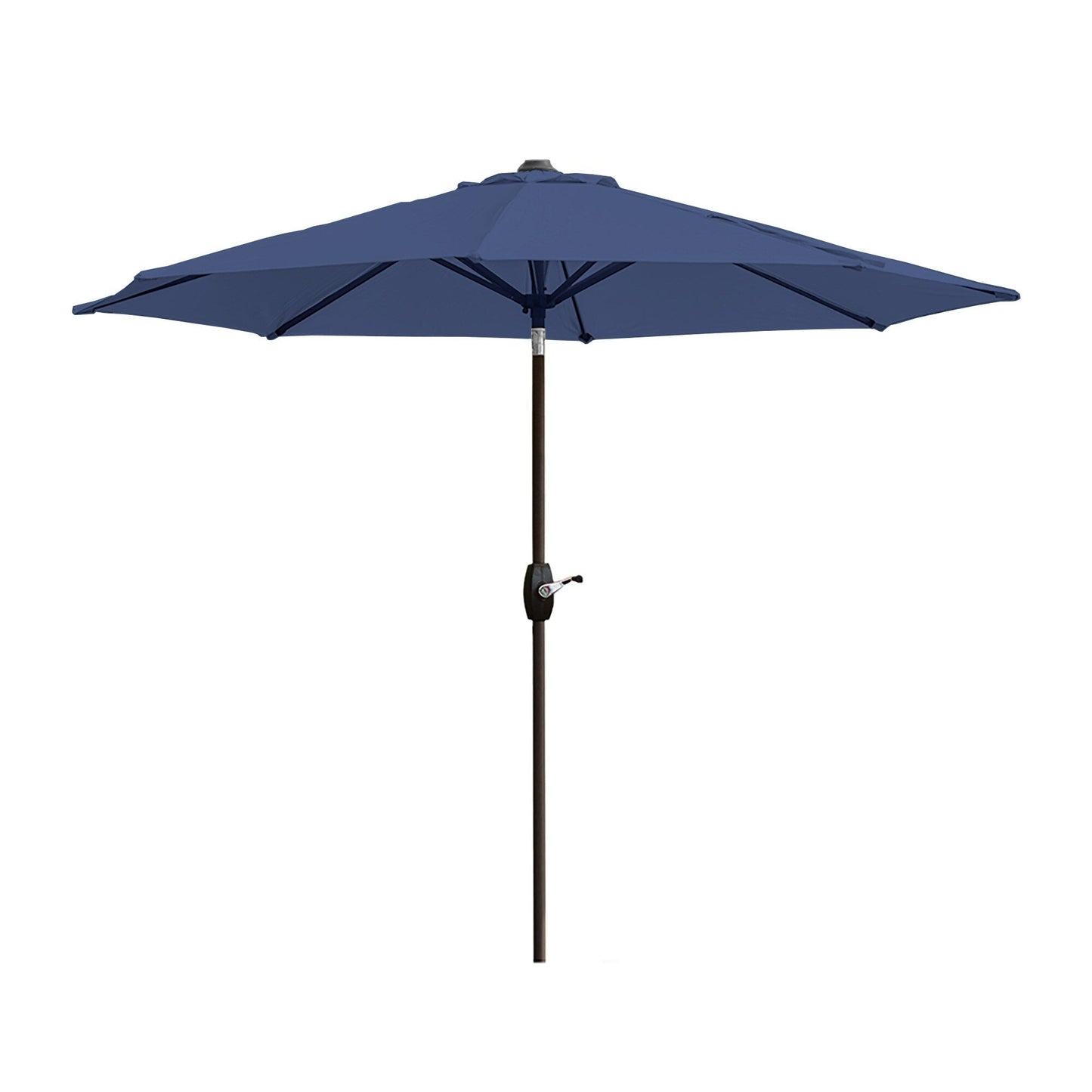 Parasol de terrasse Lopes de 2,74 m (9 pi) avec pied et support lestés finition bronze inclus