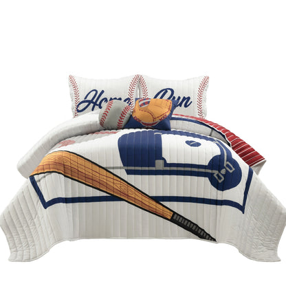 Couette réversible surdimensionnée pour enfants Lush Decor sur le thème du baseball
