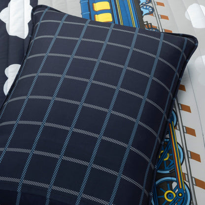 Couverture Lush Decor à motifs de trains à vapeur