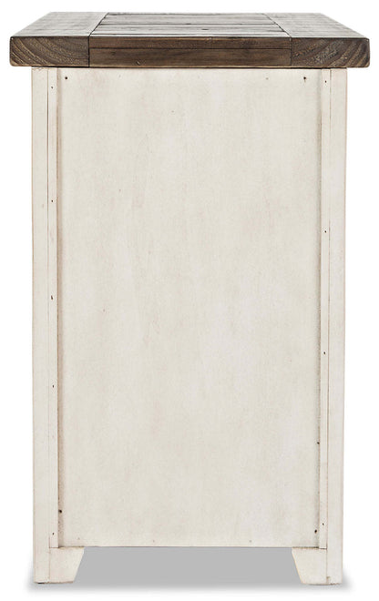 Madison 16 Rustic Chairside Table with Storage - White Wood|Table de fauteuil rustique Madison de 16 po avec rangement - bois blanc