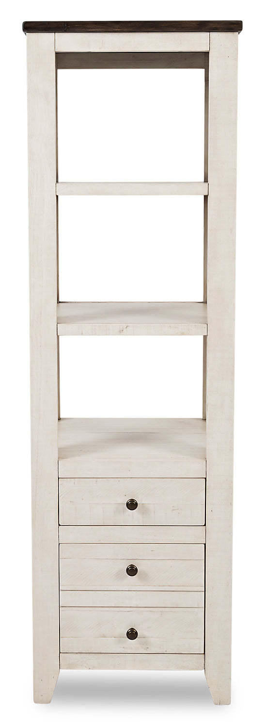 Madison Bookcase Pier – White|Section latérale bibliothèque Madison - blanche|MADIWHLP