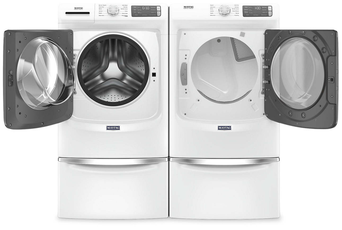 Maytag Laveuse frontale 5,8 pi3 intelligente avec Extra Power et sécheuse électrique intelligente 7,3 pi³ - blanche|MAFL863W