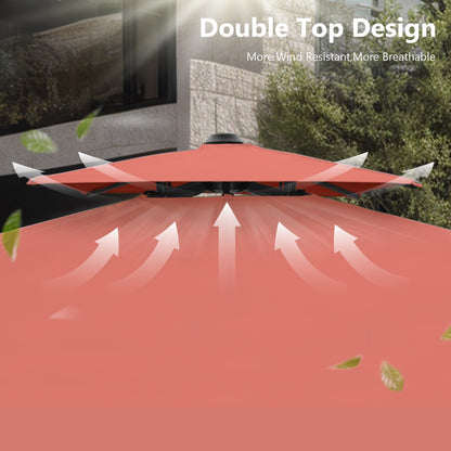 Parasol déporté hydraulique automatique MAISON ARTS de 3,66 m (12 pi) avec mât en aluminium et rotation à 360°