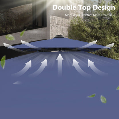 Parasol déporté hydraulique automatique MAISON ARTS de 3,66 m (12 pi) avec mât en aluminium et rotation à 360°