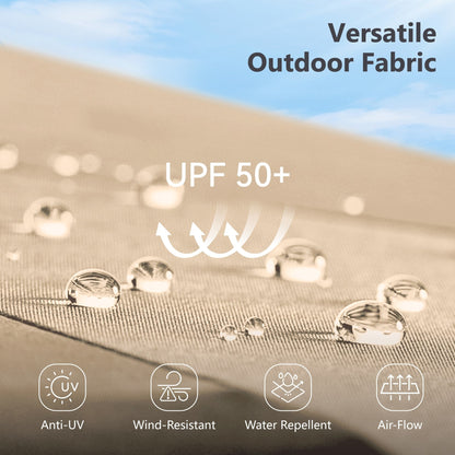 Parasol déporté hydraulique automatique MAISON ARTS de 3,66 m (12 pi) avec mât en aluminium et rotation à 360°