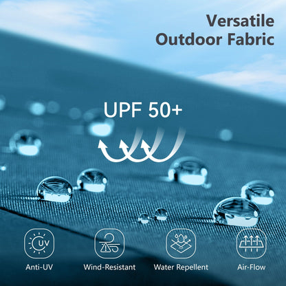 Parasol de terrasse double face extra large de 4 m (13 pi) avec manivelle, MAISON ARTS