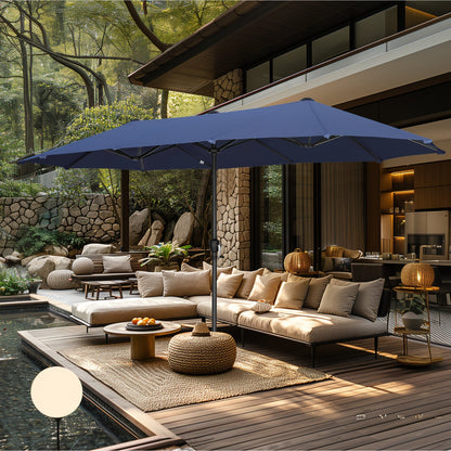 Parasol de terrasse double face extra large de 4 m (13 pi) avec manivelle, MAISON ARTS