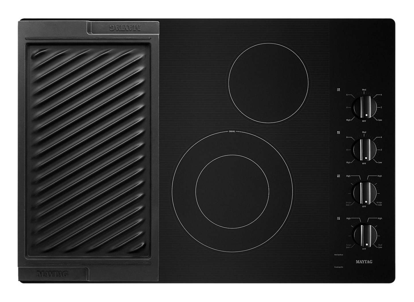 Table de cuisson électrique à 4 éléments Maytag 30 - Noir - MEC8830HB | Surface de cuisson électrique Maytag de 30 po à 4 éléments - noire - MEC8830HB