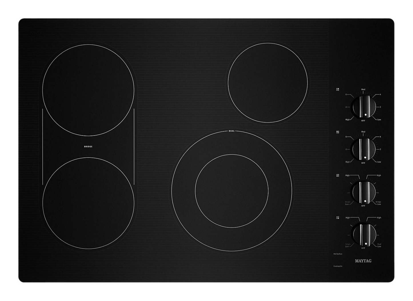 Table de cuisson électrique à 4 éléments Maytag 30 - Noir - MEC8830HB | Surface de cuisson électrique Maytag de 30 po à 4 éléments - noire - MEC8830HB