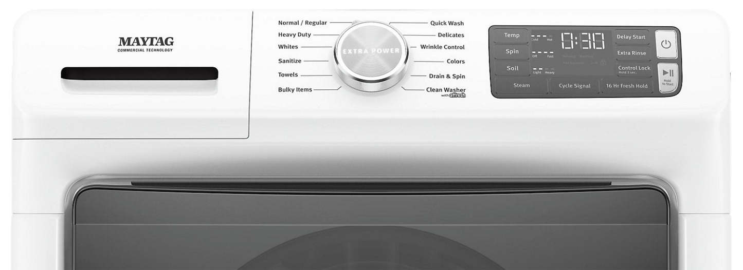 Maytag Laveuse frontale 5,8 pi3 intelligente avec Extra Power et sécheuse électrique intelligente 7,3 pi³ - blanche|MAFL863W
