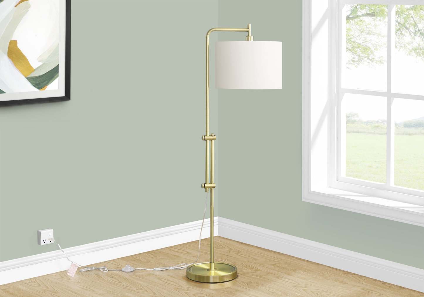 Lampadaire 63 Brass Metal|Lampe à pied de 63 po en métal laiton