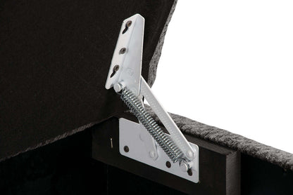 Made in Canada Morty 48 Chenille Fabric Storage Ottoman - Grey | Pouf de rangement Morty de 48 po fabriqué au Canada en tissu de chenille - gris