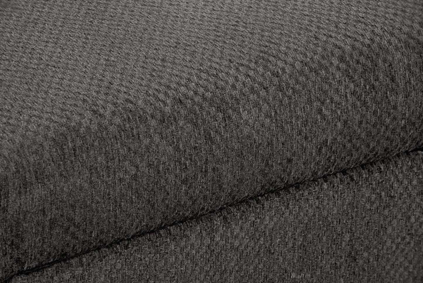 Made in Canada Morty 48 Chenille Fabric Storage Ottoman - Grey | Pouf de rangement Morty de 48 po fabriqué au Canada en tissu de chenille - gris