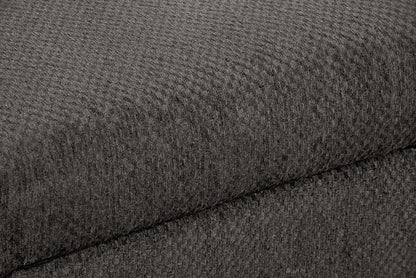 Made in Canada Morty 48 Chenille Fabric Storage Ottoman - Grey | Pouf de rangement Morty de 48 po fabriqué au Canada en tissu de chenille - gris