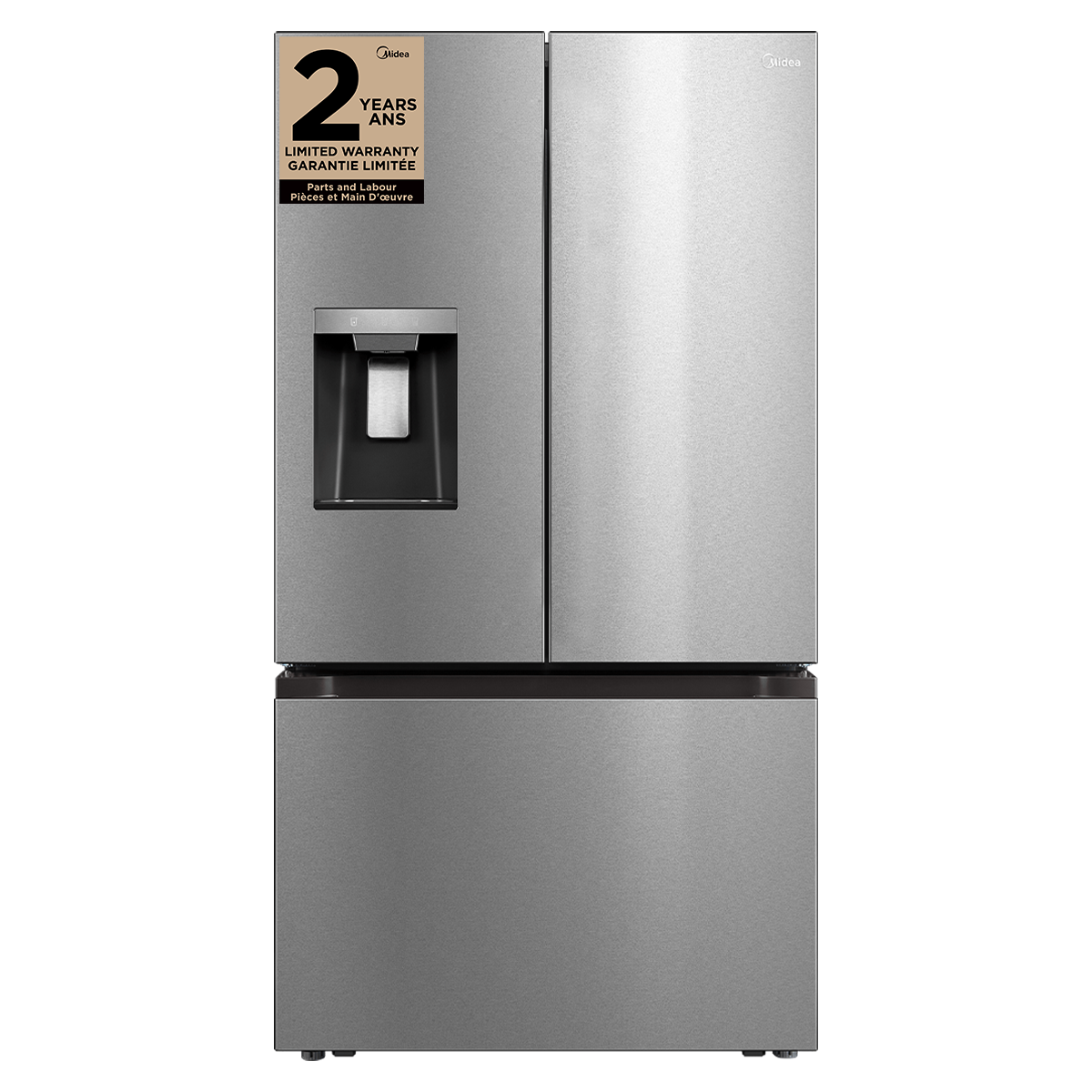 Midea 36 29.3 Cu. Ft. Réfrigérateur intelligent à portes françaises - Acier inoxydable - MRF29D2AST | Réfrigérateur intelligent Midea de 36 po et de 29,3 pi³ à portes françaises - acier inoxydable - MRF29D2AST | MRF29D2S