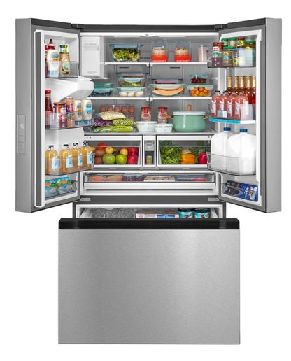 Midea 36 29.3 Cu. Ft. Réfrigérateur intelligent à portes françaises - Acier inoxydable - MRF29D2AST | Réfrigérateur intelligent Midea de 36 po et de 29,3 pi³ à portes françaises - acier inoxydable - MRF29D2AST | MRF29D2S