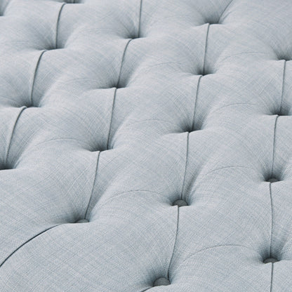 Pouf capitonné en bois massif Madison Park Chase Surfboard