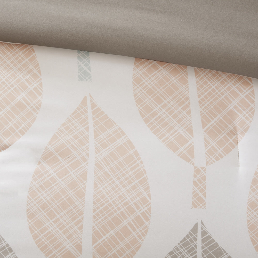 Ensemble de couette Madison Park Essentials Pelham Bay corail/vert avec draps en coton