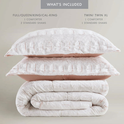 Ensemble de couette en fourrure longue imprimée Madison Park Margot