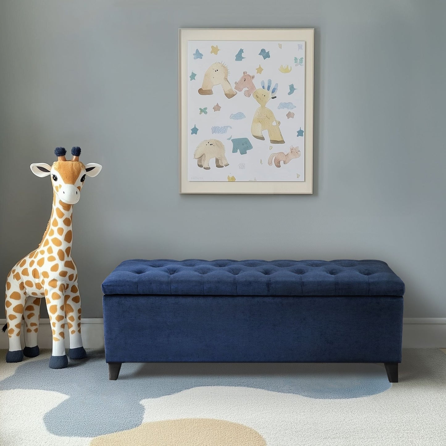 Banc de rangement capitonné Madison Park Sasha