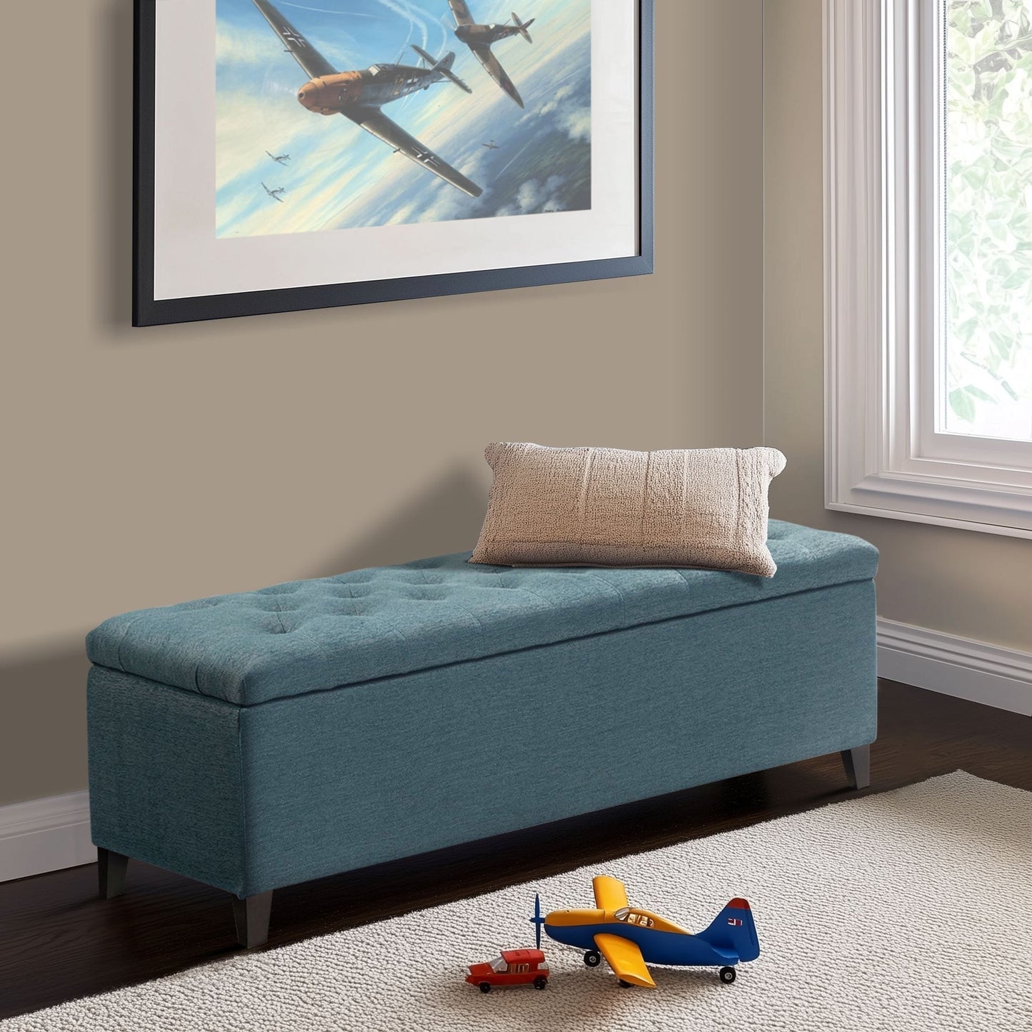 Banc de rangement capitonné Madison Park Sasha