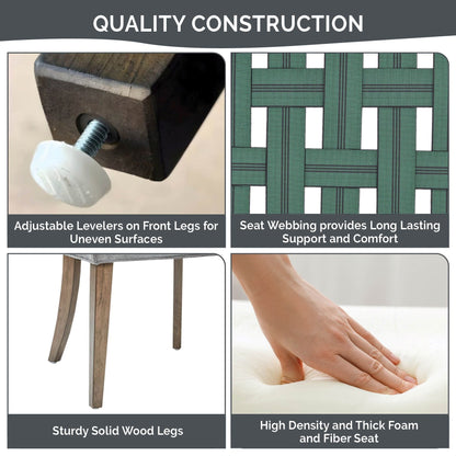 Chaises de salle à manger rembourrées Madison Park Signature Ultra avec pieds en bois (lot de 2) - Non disponible