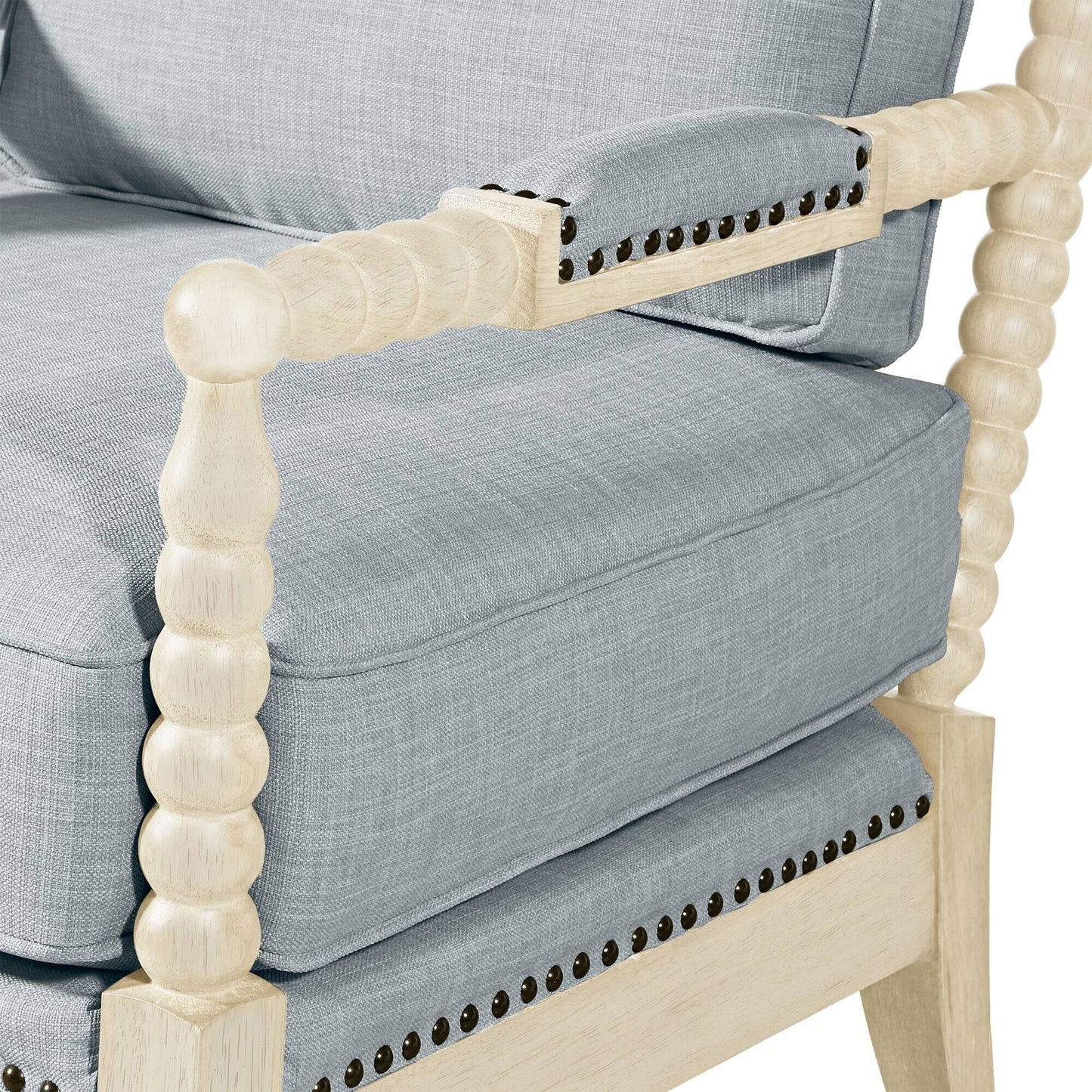 Fauteuil Madison Park Donohue à cadre en bois tourné