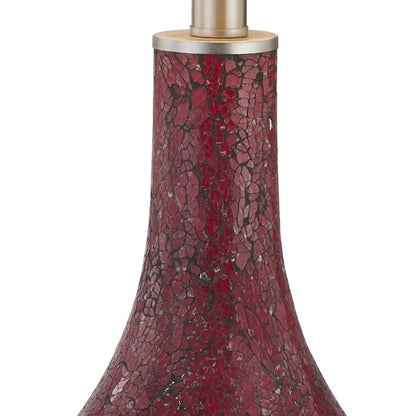 Ensemble de 2 lampes de table en verre de 25,25 pouces avec port USB