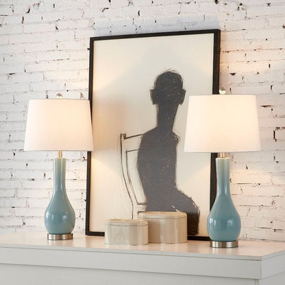 Ensemble de 2 lampes de table en céramique 28,5 avec port USB