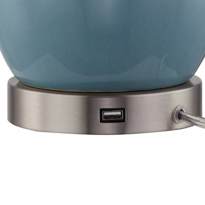 Ensemble de 2 lampes de table en céramique 28,5 avec port USB