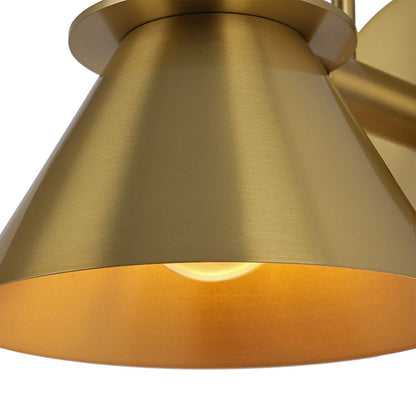 Applique murale conique moderne du milieu du siècle à une lumière - 18 cm (7 po)