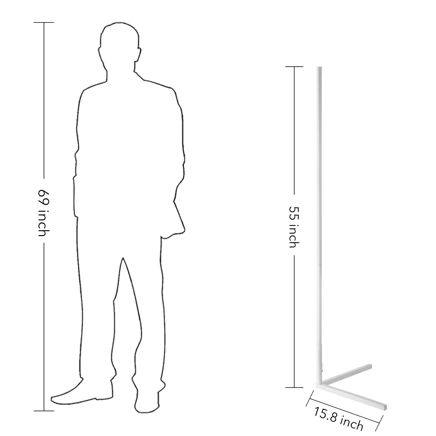 Lampadaire d'angle minimaliste RGB - Lot de 2