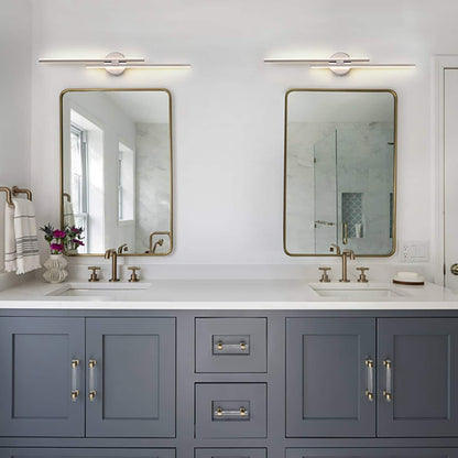 Applique murale minimaliste en métal linéaire à LED dimmable à 2 lumières