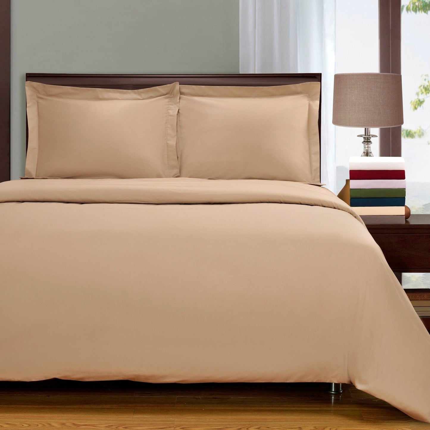 Housse de couette en percale de coton de qualité supérieure 300 fils