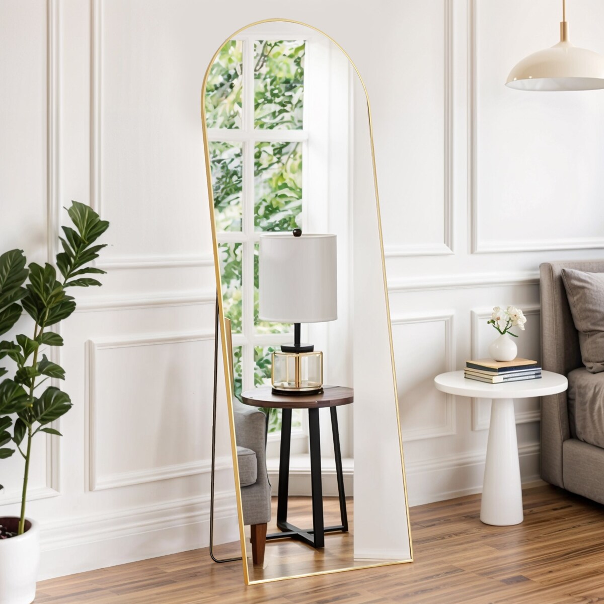 Miroir mural pleine longueur avec verre incassable, sur pied pour chambre ou dressing