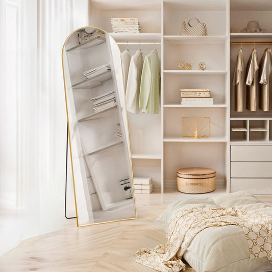 Miroir mural pleine longueur avec verre incassable, sur pied pour chambre ou dressing