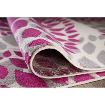 Tapis moderne à motifs floraux circulaires de World Rug Gallery