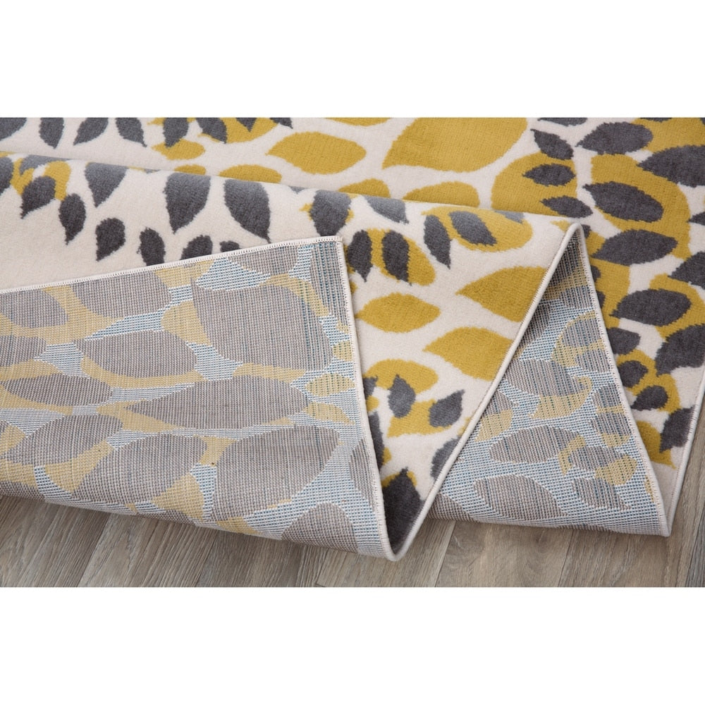 Tapis moderne à motifs floraux circulaires de World Rug Gallery