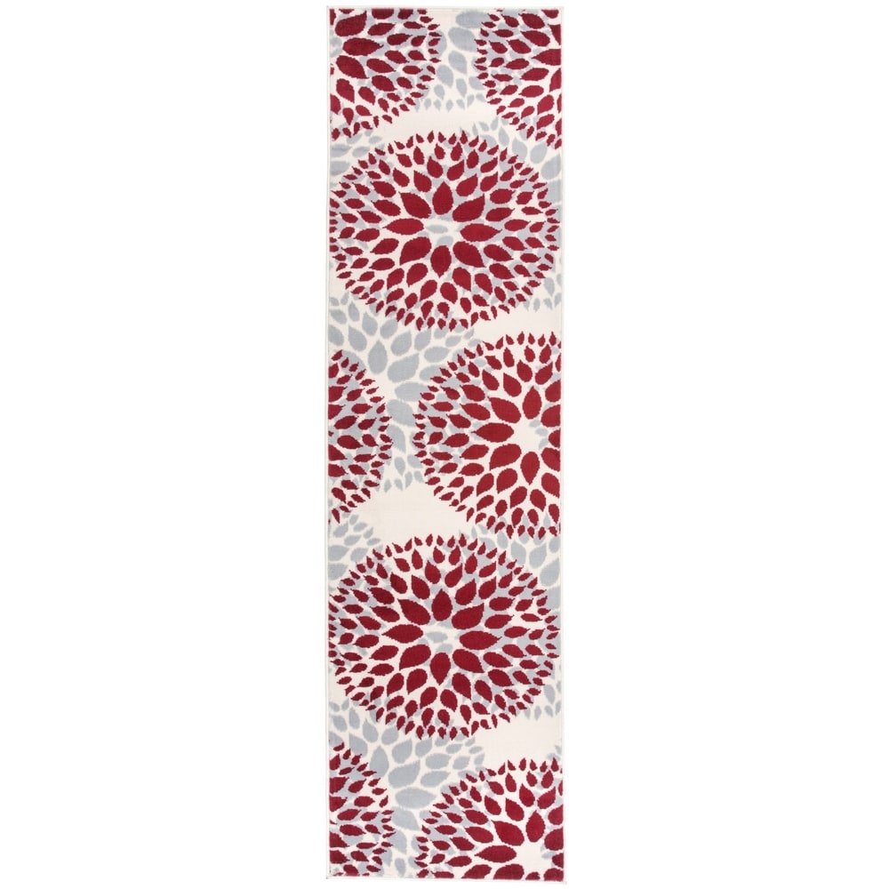 Tapis moderne à motifs floraux circulaires de World Rug Gallery