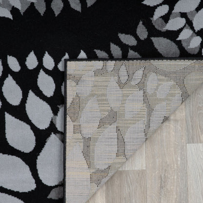 Tapis moderne à motifs floraux circulaires de World Rug Gallery