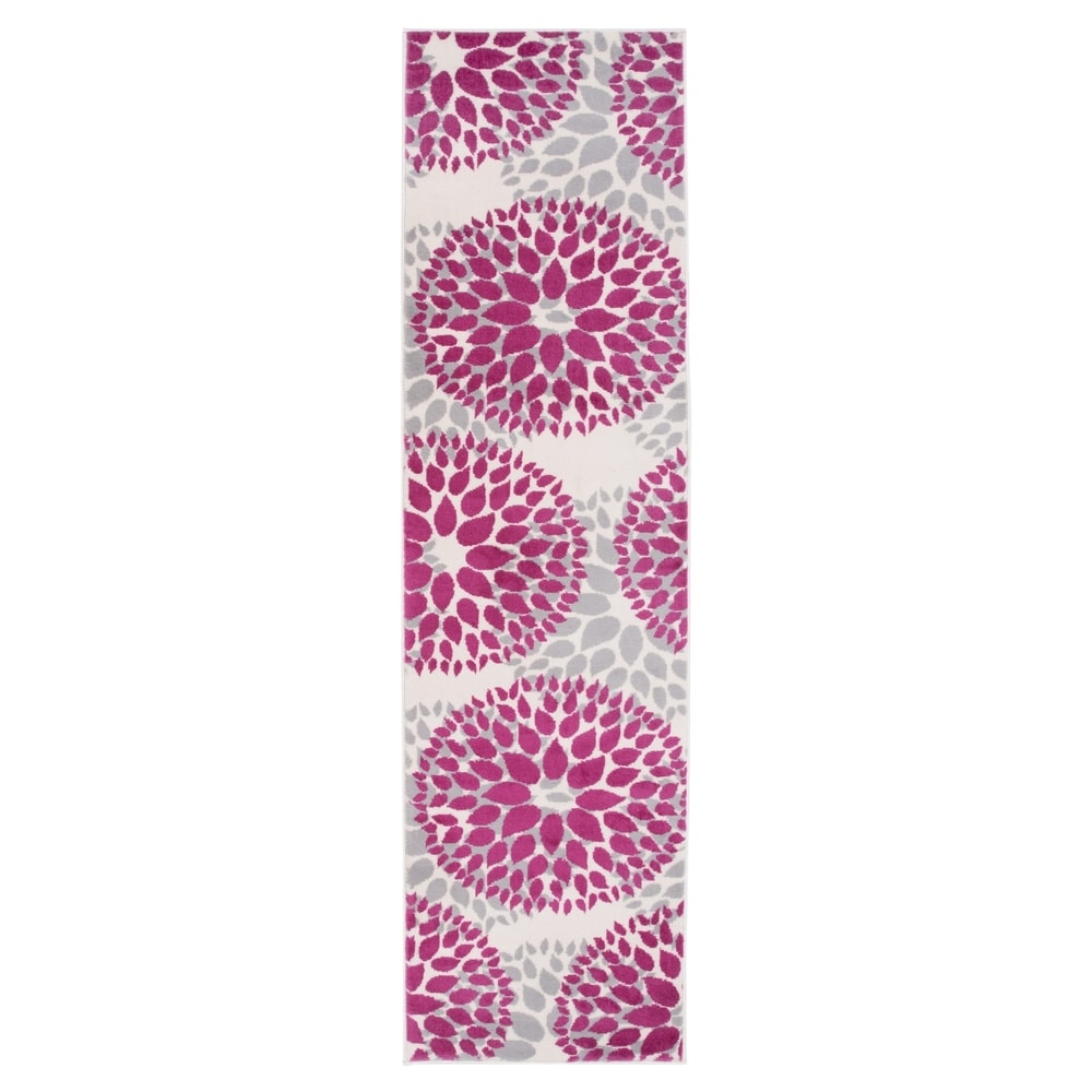 Tapis moderne à motifs floraux circulaires de World Rug Gallery