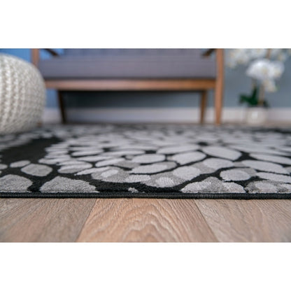 Tapis moderne à motifs floraux circulaires de World Rug Gallery