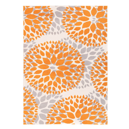 Tapis moderne à motifs floraux circulaires de World Rug Gallery