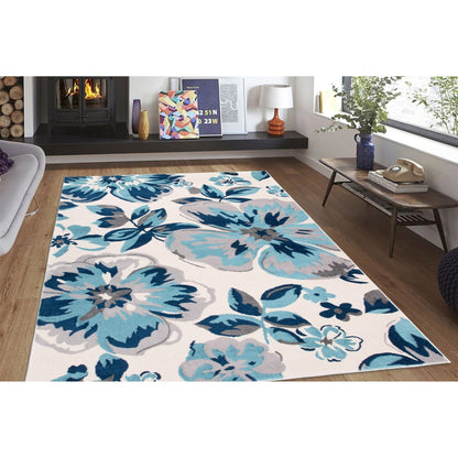 Tapis moderne à motif floral de la World Rug Gallery