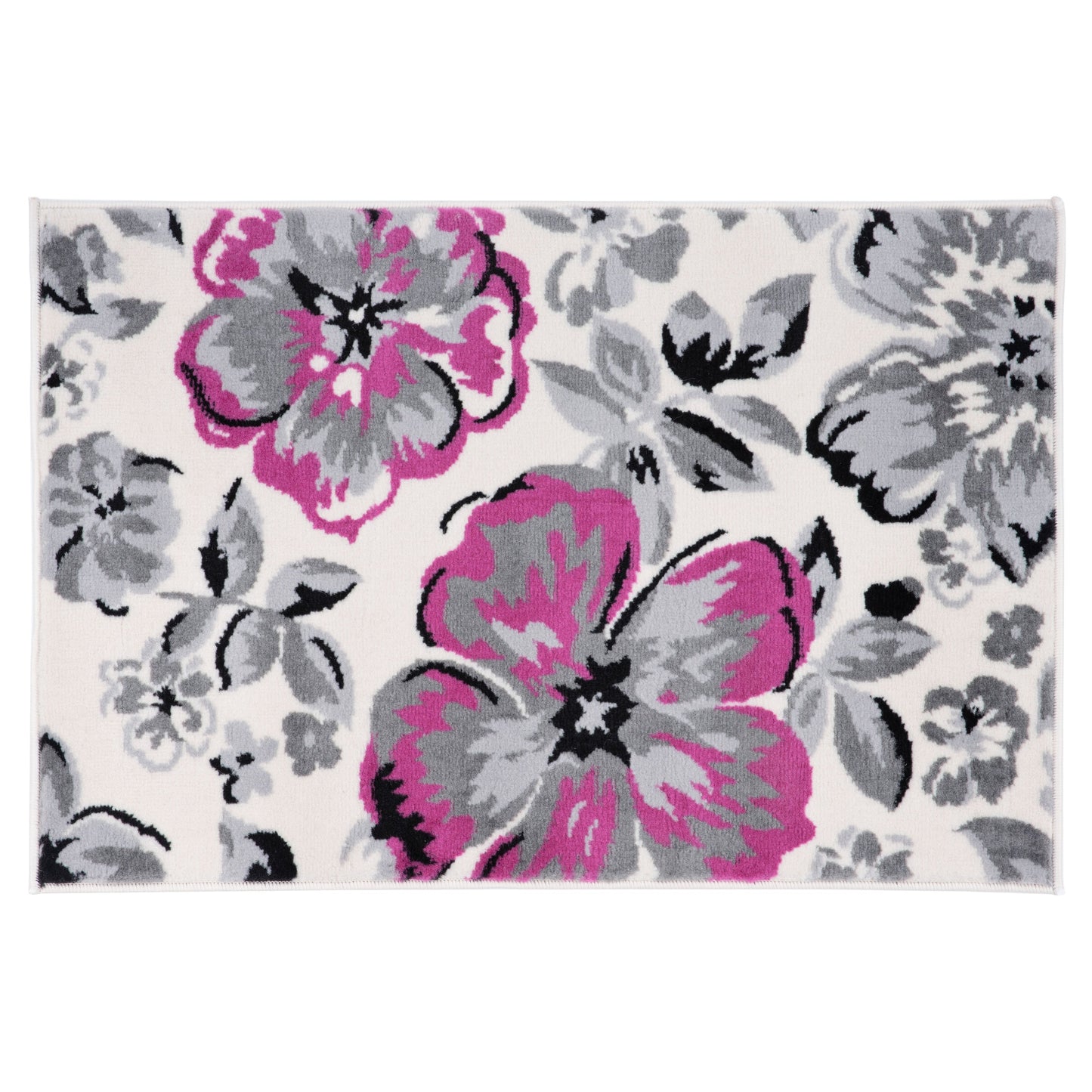 Tapis moderne à motif floral de la World Rug Gallery