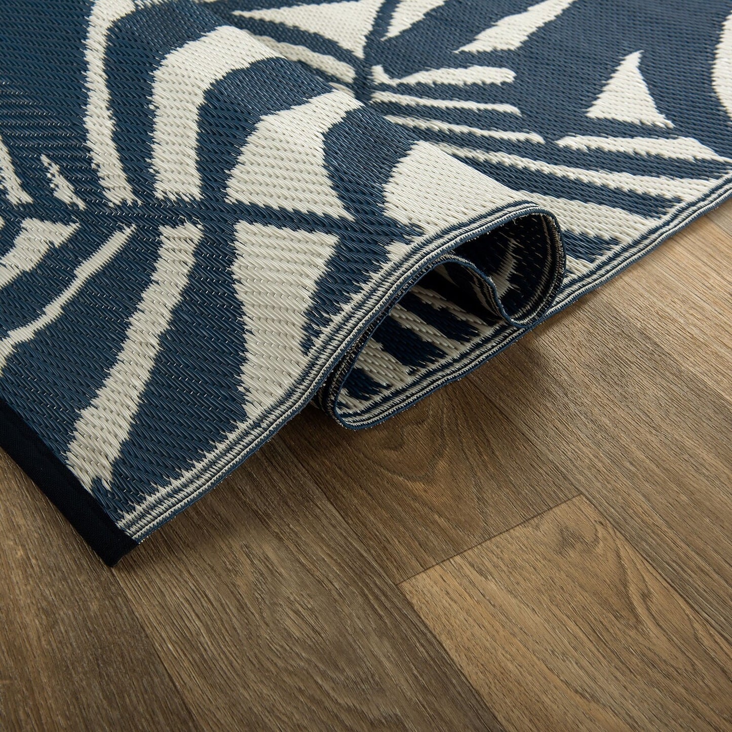 Tapis d'extérieur réversibles en plastique à motifs floraux modernes