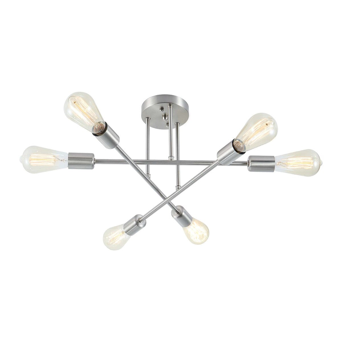 Plafonnier semi-encastré Sputnik moderne en métal léger de 60 cm (23,62 po)