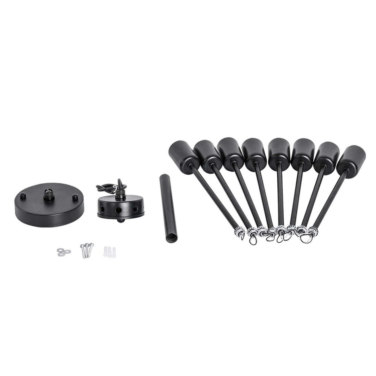 Plafonnier semi-encastré Sputnik noir/doré, idéal pour salon, cuisine, bureau, chambre ou hall d'entrée.