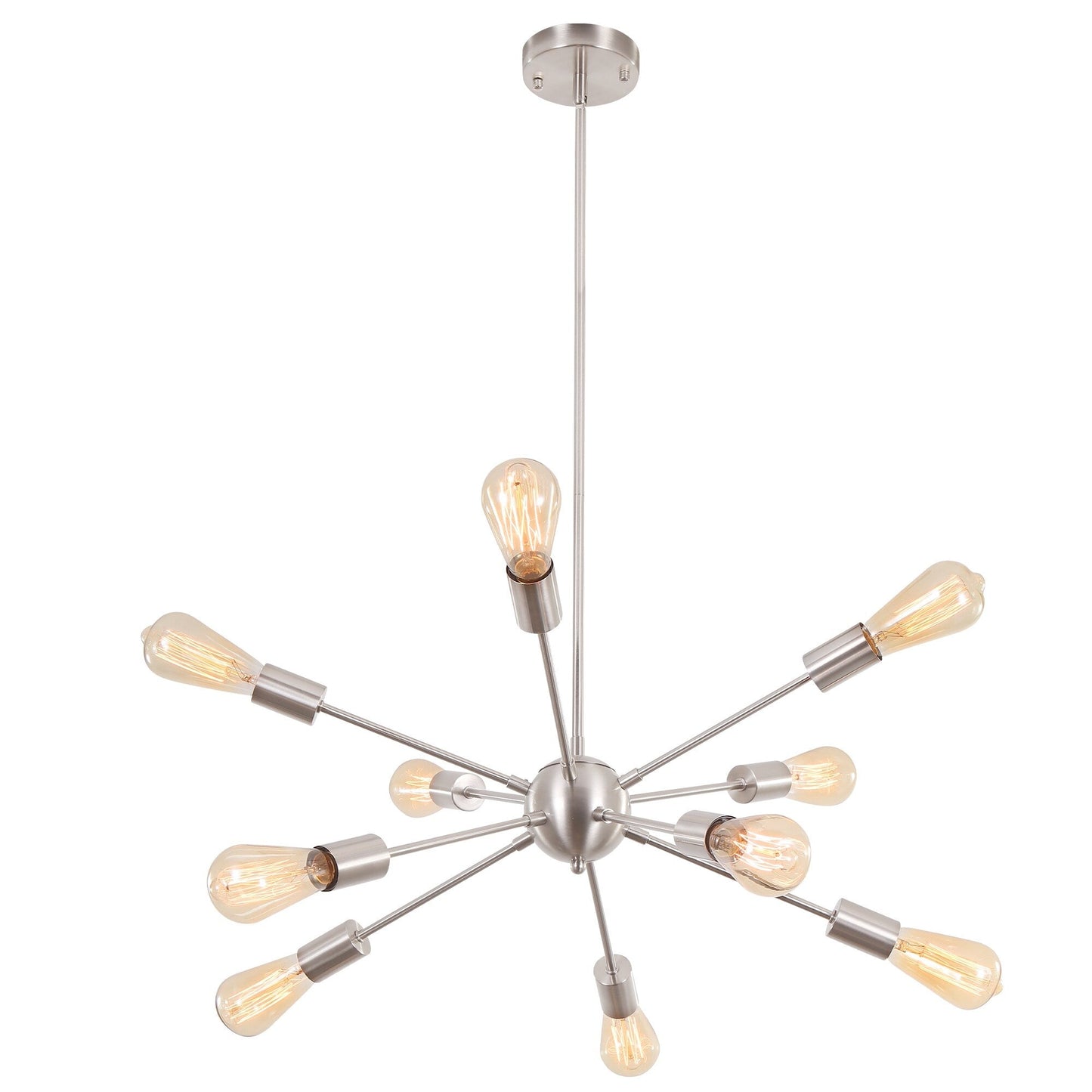 Lustre Sputnik moderne à 10 lumières réglables, plafonnier idéal pour cuisine, salle à manger, salon ou chambre - Non disponible